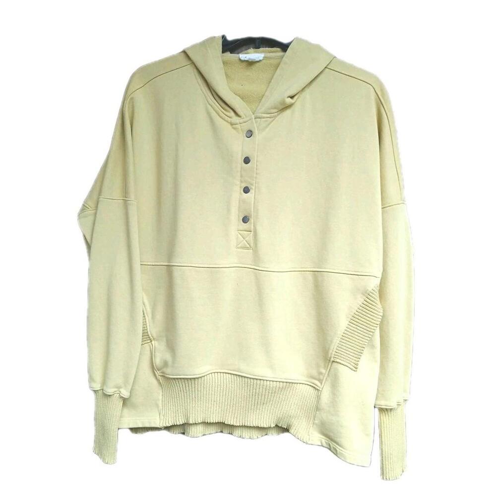 Bucket List Yellow Sweatshirt Women's sz L Hoodie Pullover Oversized